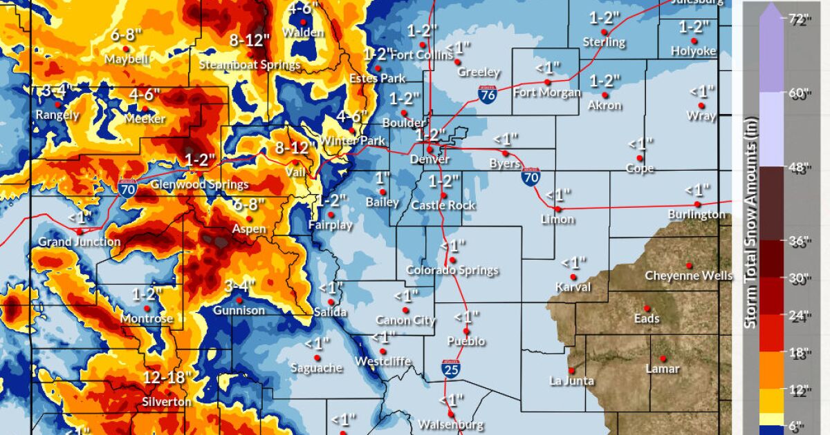 Colorado finally could see widespread snowfall this week