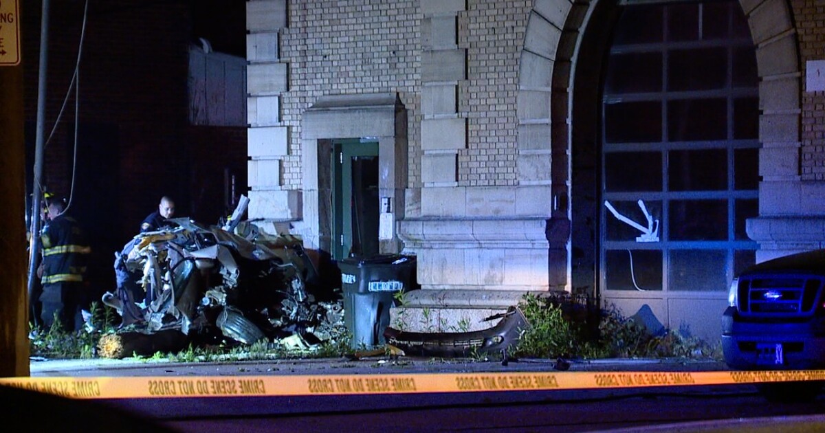 2 Dead In Cleveland After A Car Is Torn In Half In A Violent High Speed Crash On East 131 Street