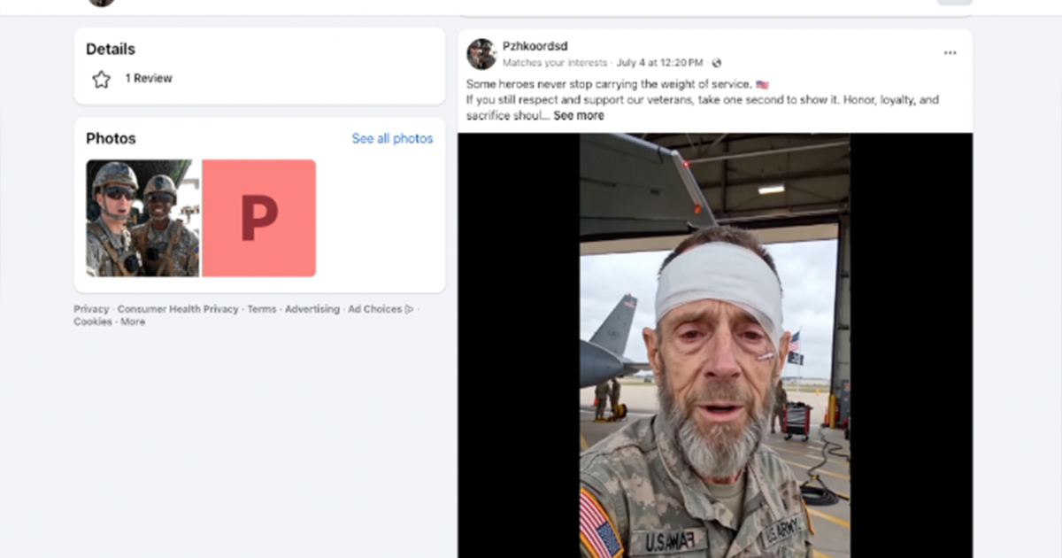 Real veteran or AI? Meta removes Facebook pages after questions from WMAR-2 News
