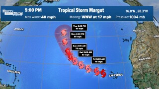 Tropical Storm Margot 5 p.m. Sept. 7, 2023