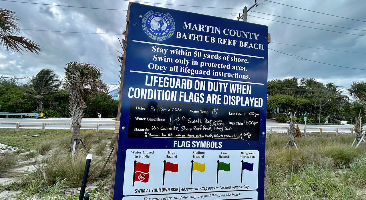 Beach conditions at Bathtub Reef Beach 