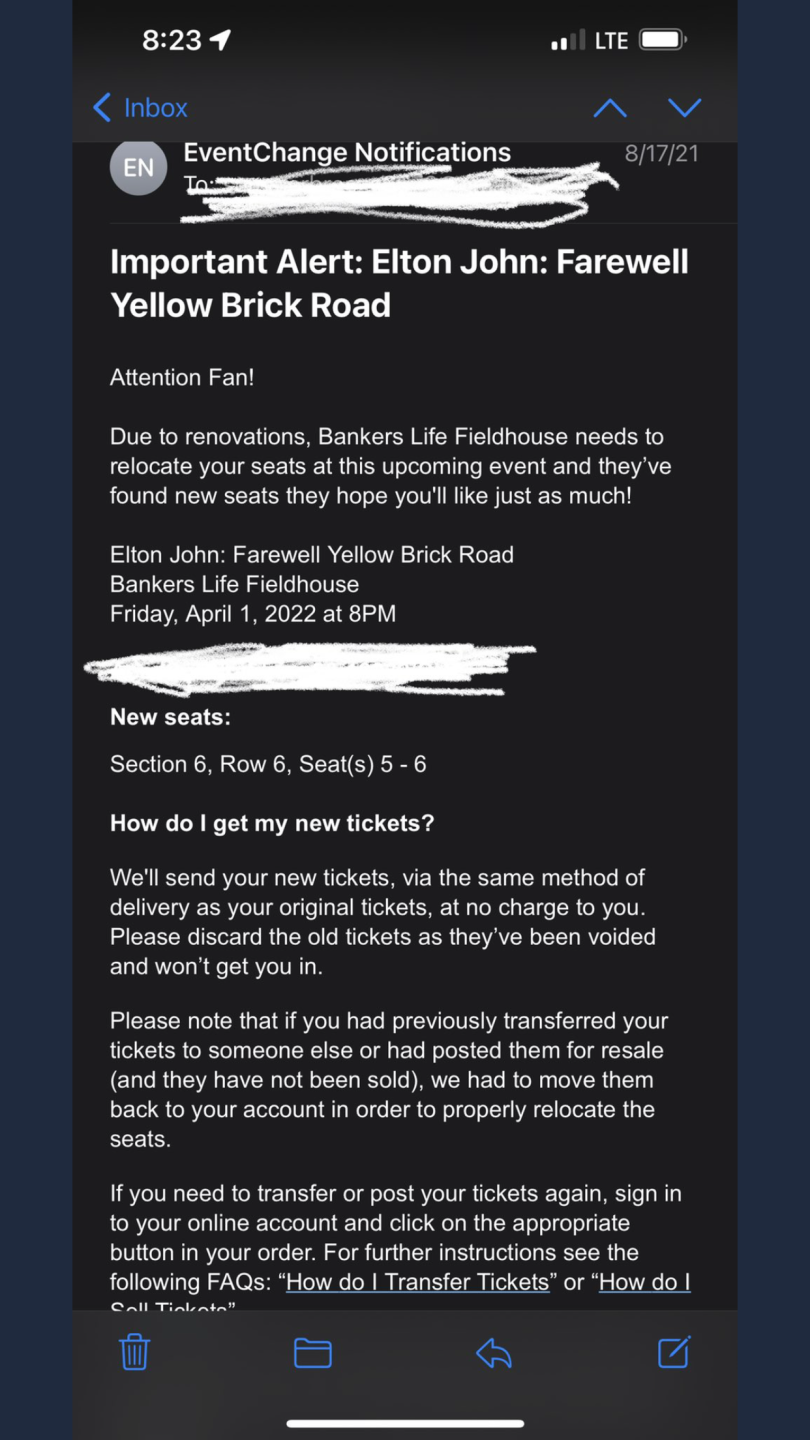 Gainbridge Fieldhouse email