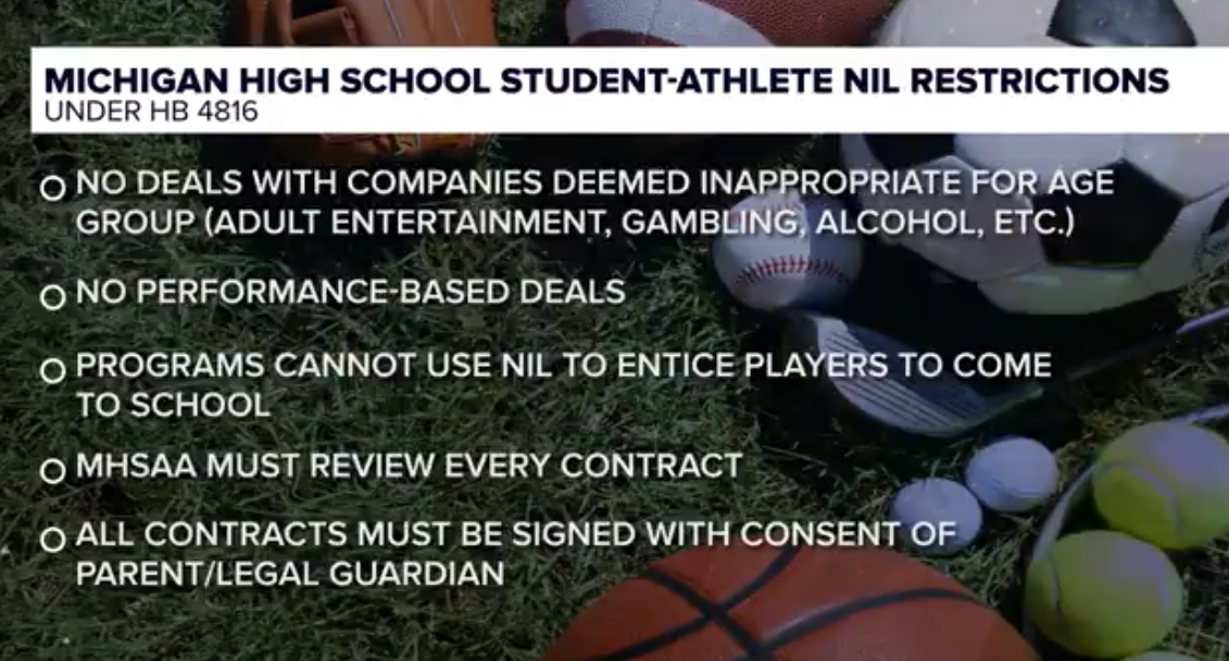 NIL Restrictions HB 4816