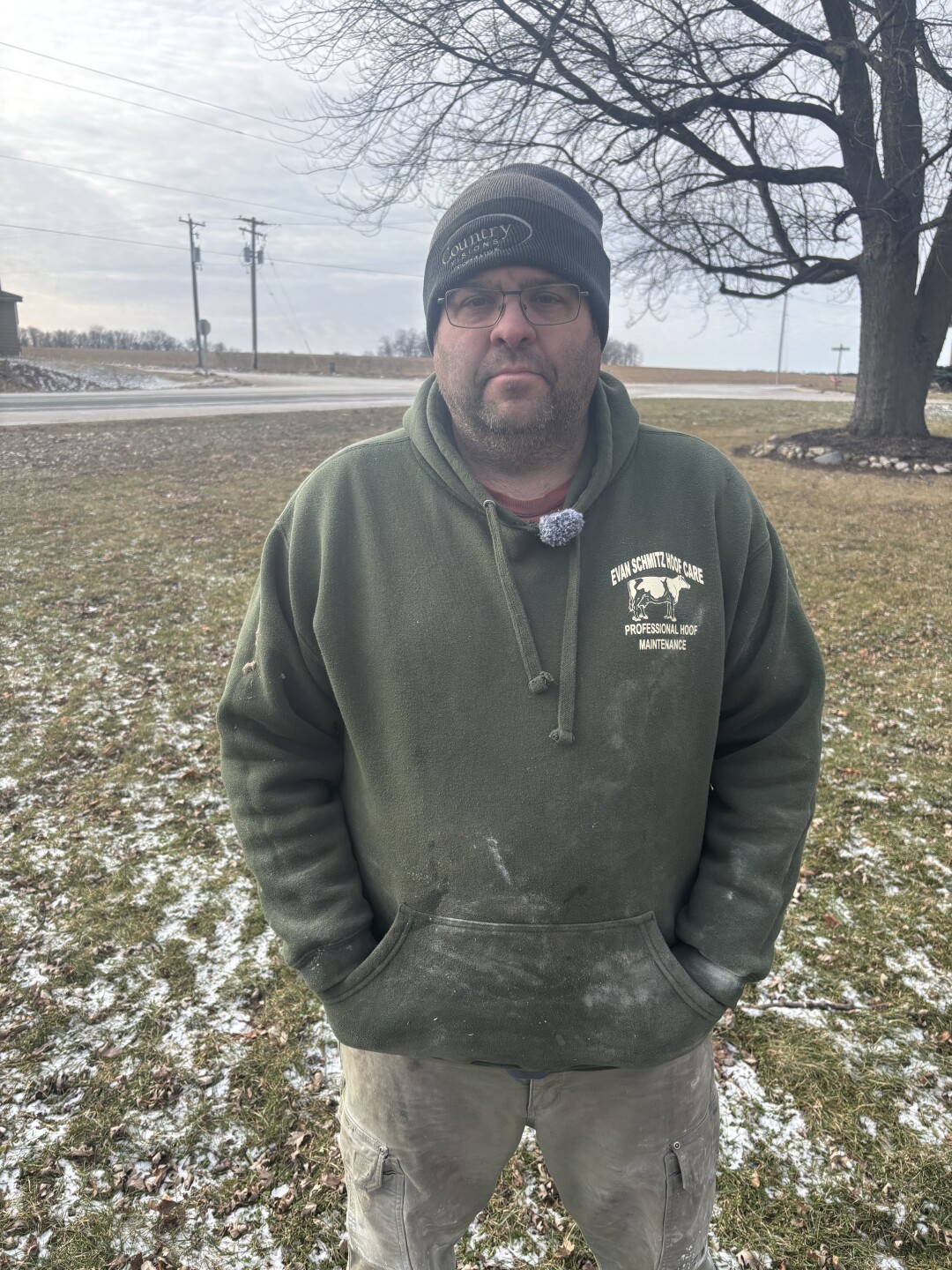 Peter Muth is a farmer who lives next to the potential sand mining field in the Town of Farmington