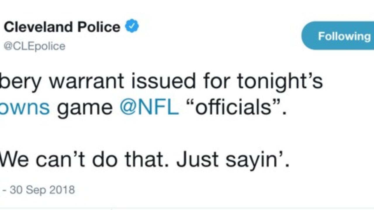 The Cleveland Police Department Twitter Account Had The Perfect Response To The Browns Game