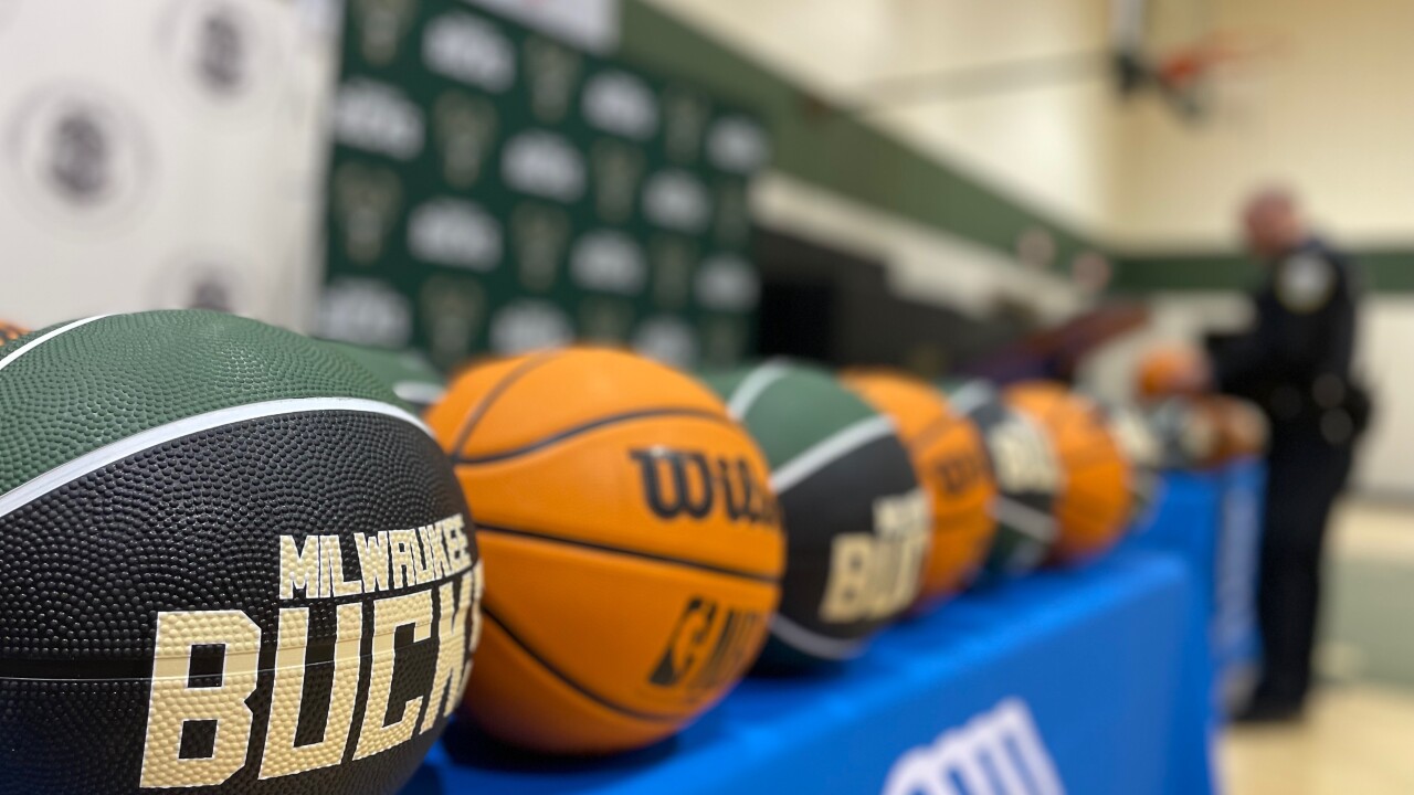 Bucks and MPD donate balls to B&G Club