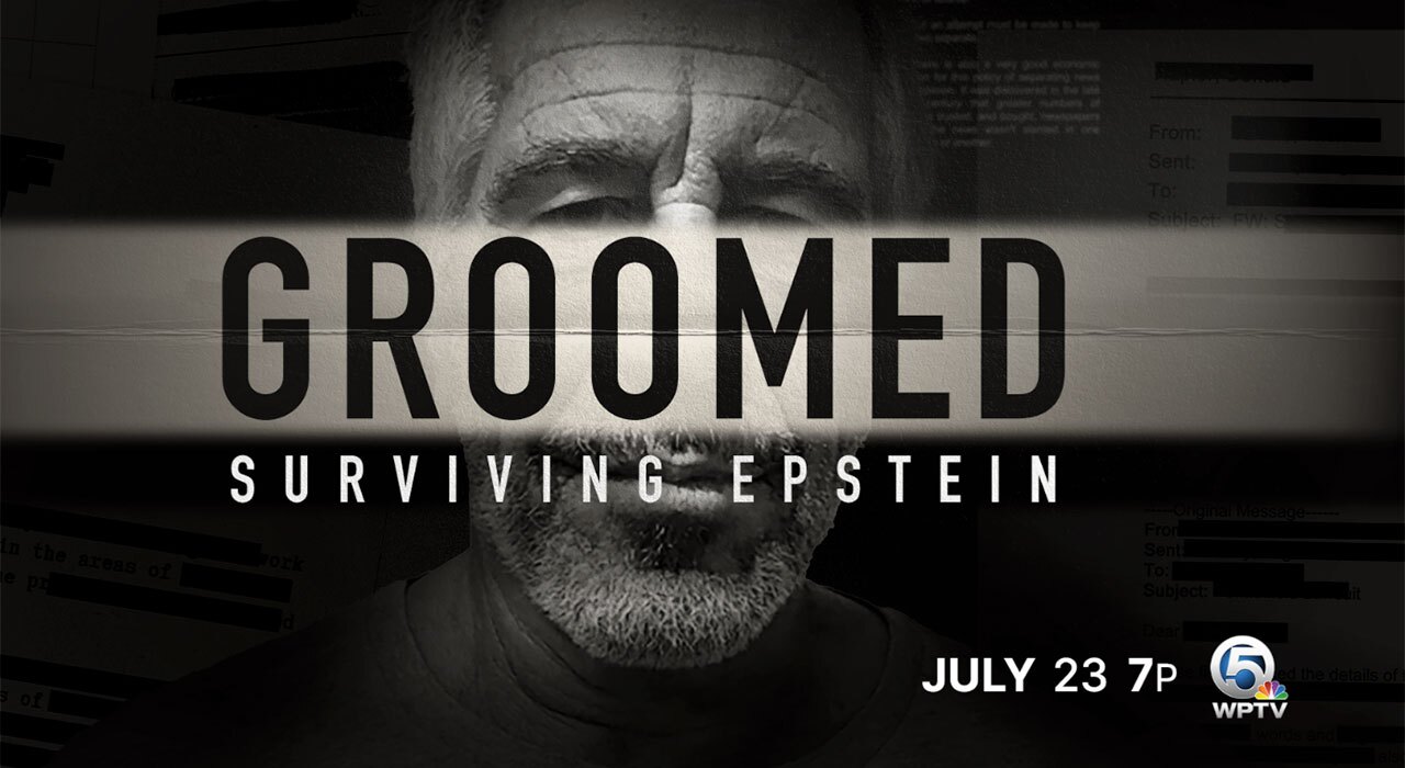 Groomed: Surviving Epstein graphic with date