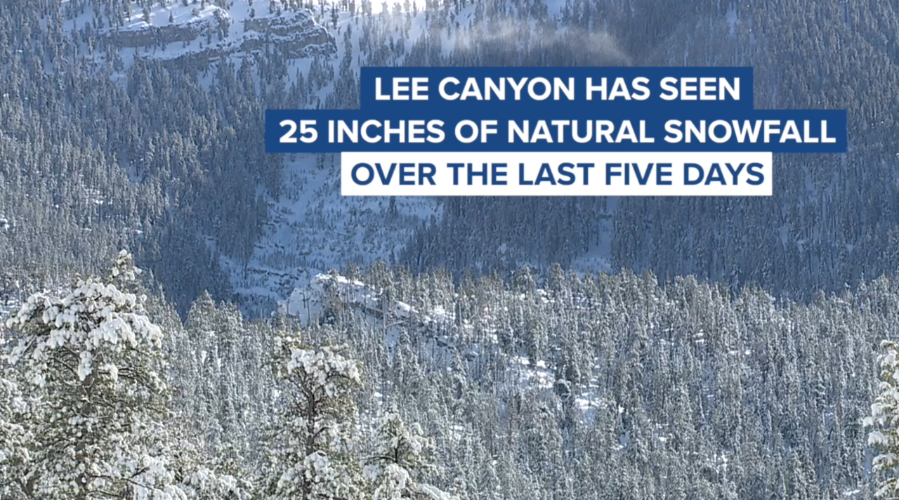 Mt. Charleston, snow in Las Vegas, snowing, winter