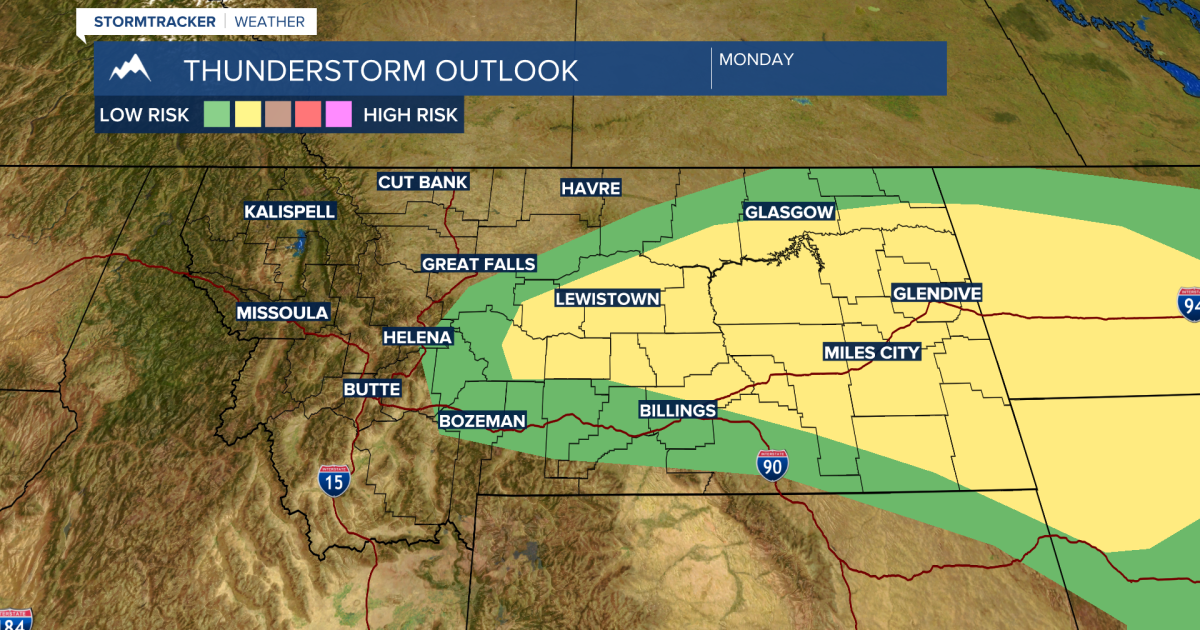 Watch for damaging thunderstorms over Central Montana