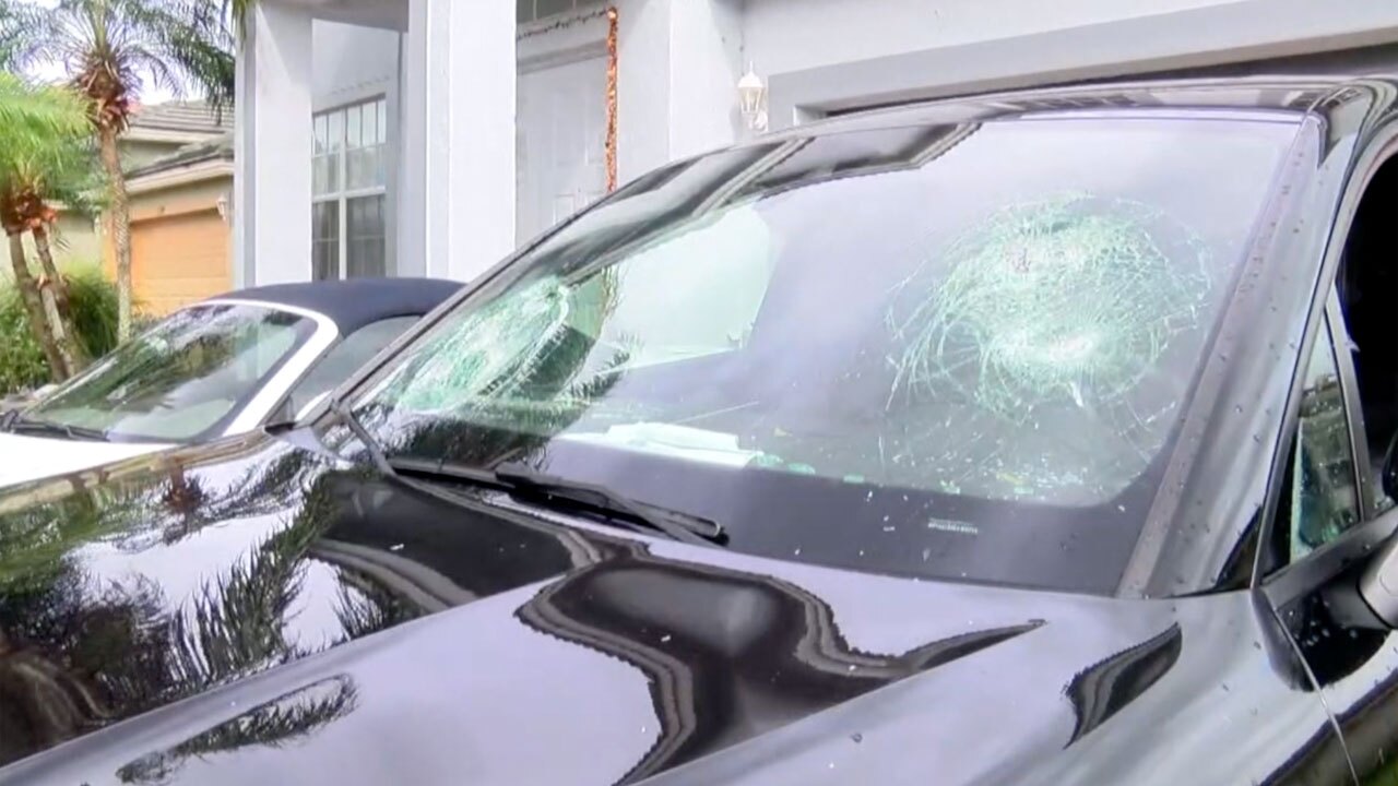 Shattered windows in Lakefield neighborhood of Wellington