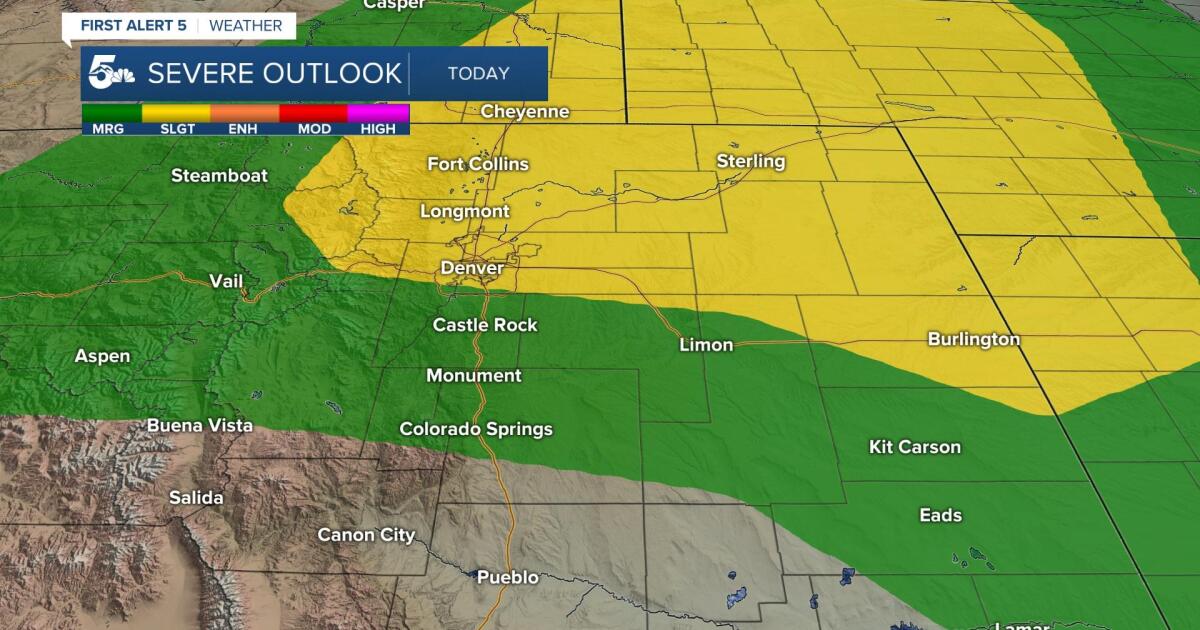 Slightly cooler and breezy at home with severe weather in northeast Colorado