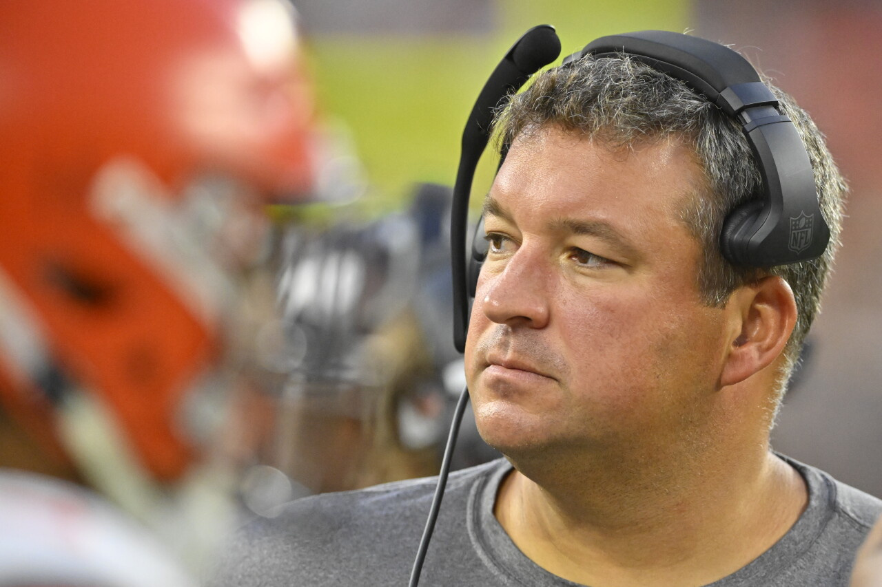 Cleveland Browns defensive line coach Chris Kiffin, Aug. 27, 2022