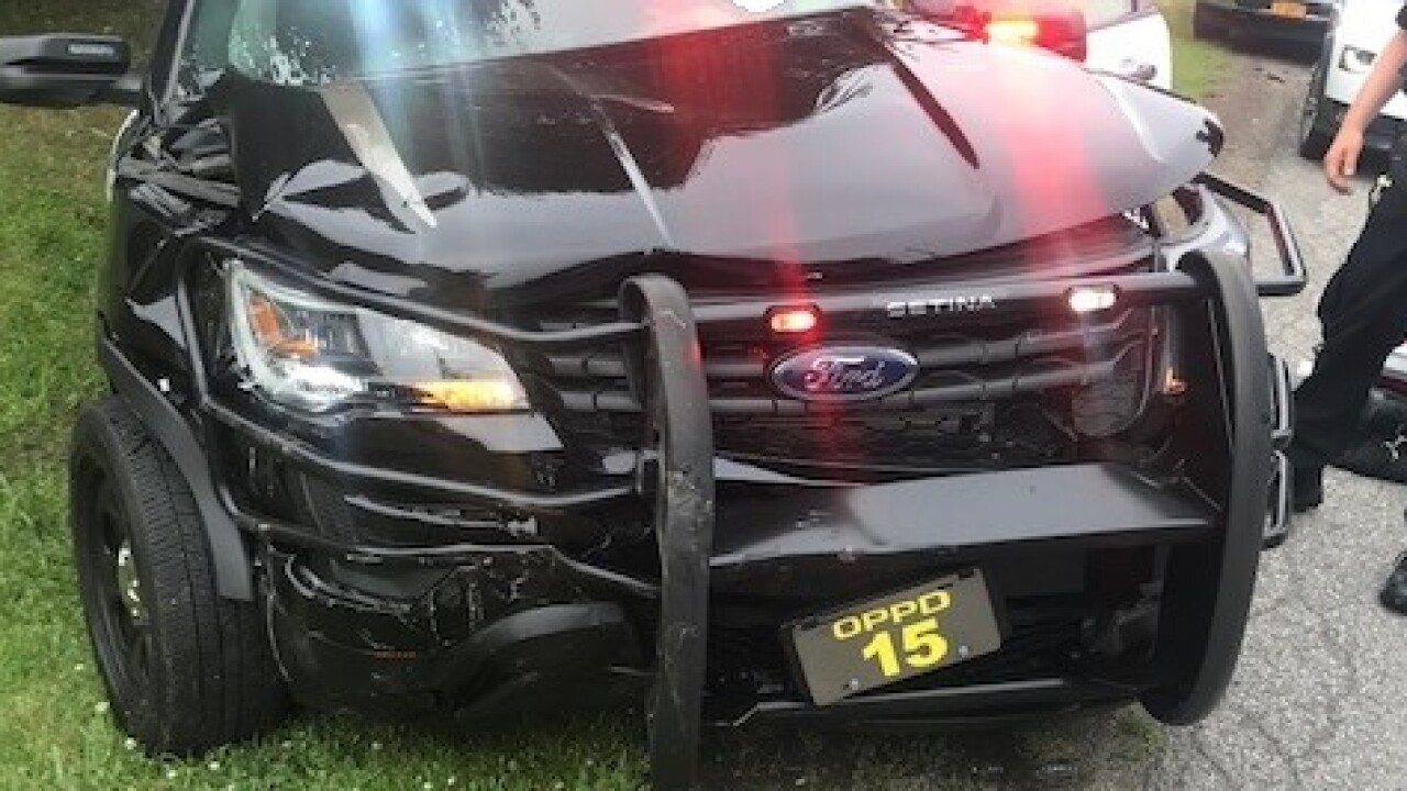 Orchard Park officer, two others injured in crash