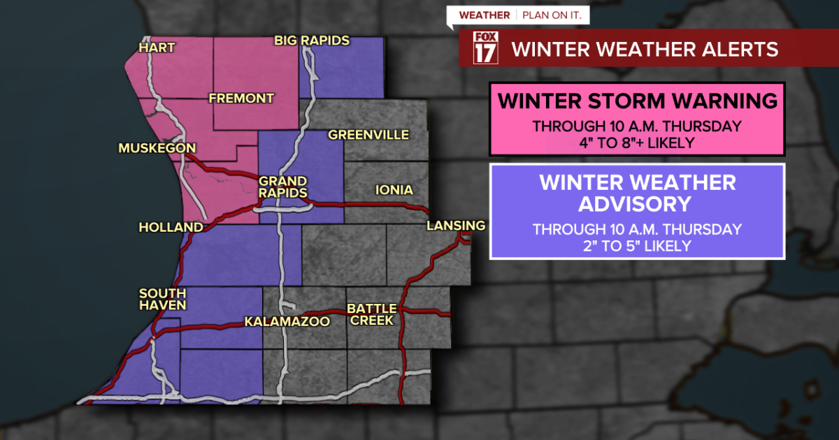 Another Winter Storm Warning for parts of West Michigan