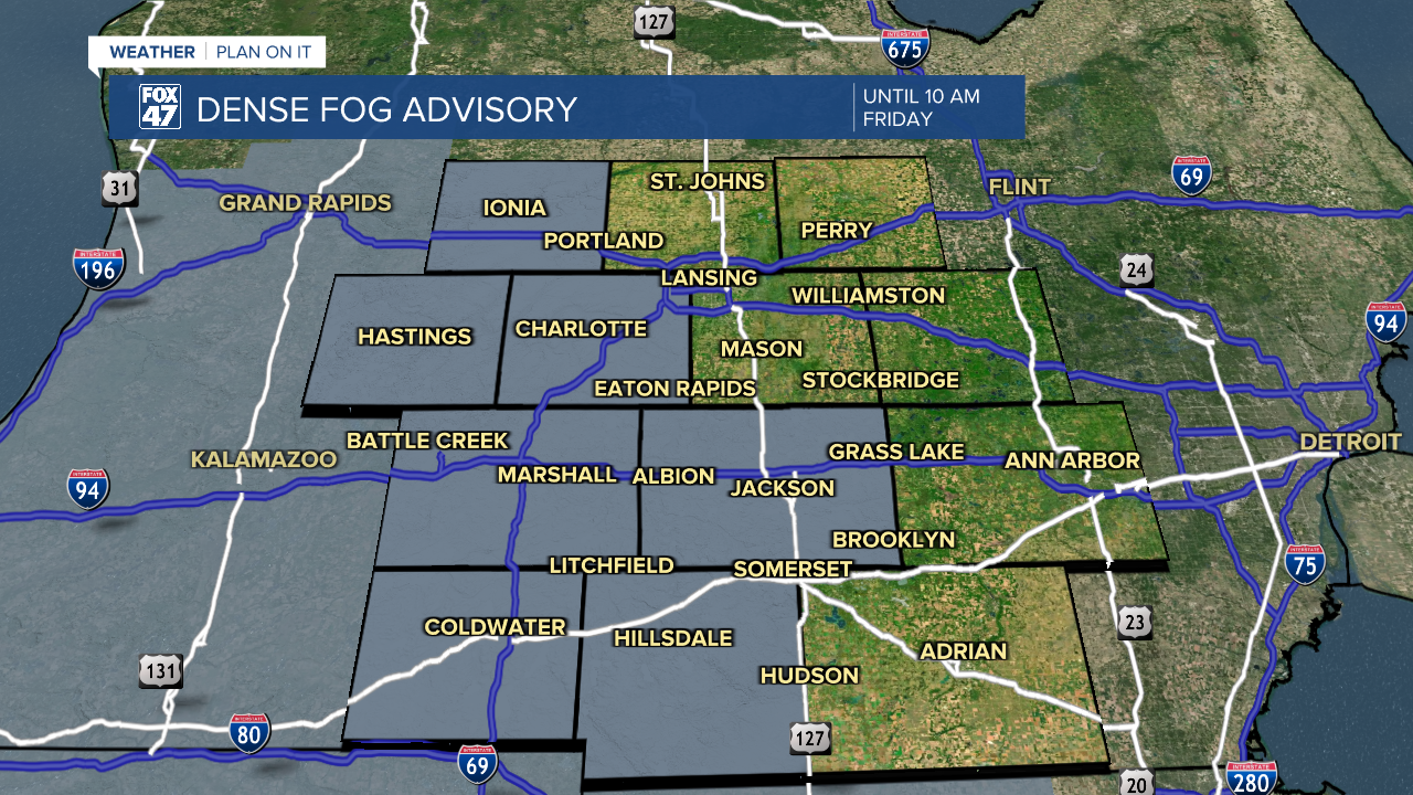 Dense Fog Advisory issued across our neighborhoods Friday morning