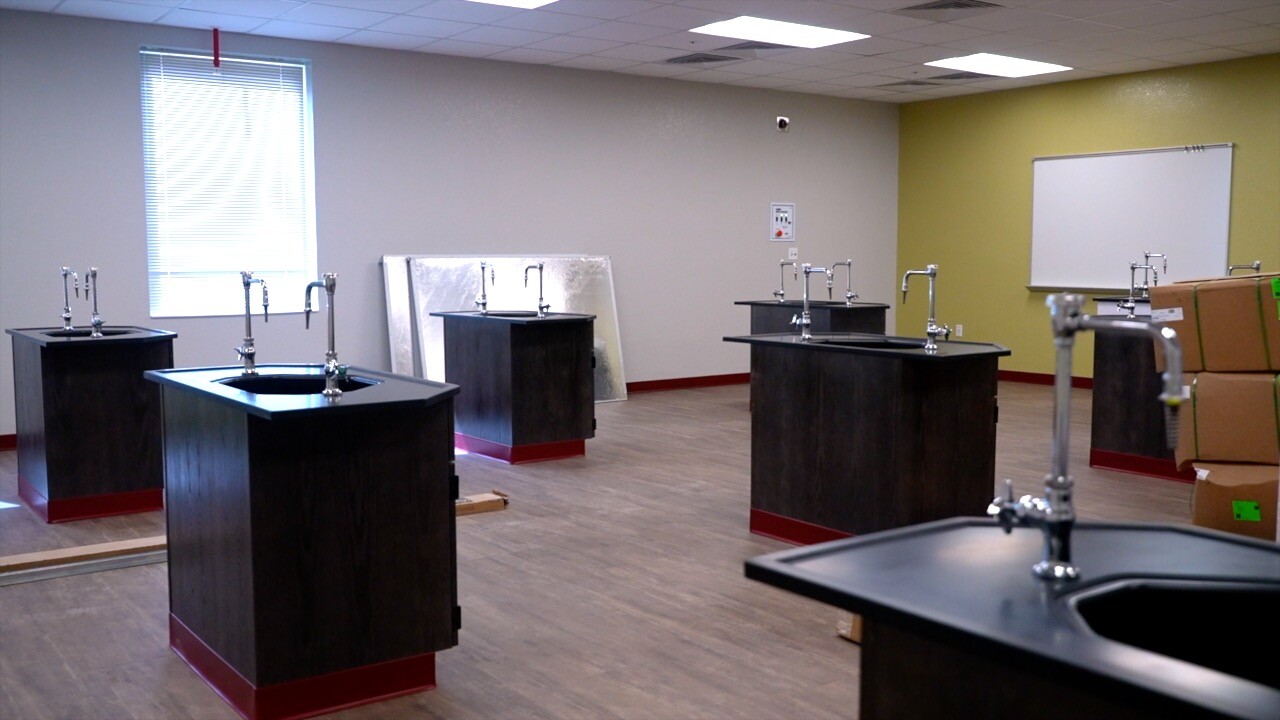 One of 14 brand-new science classroom at Riverdale High School.