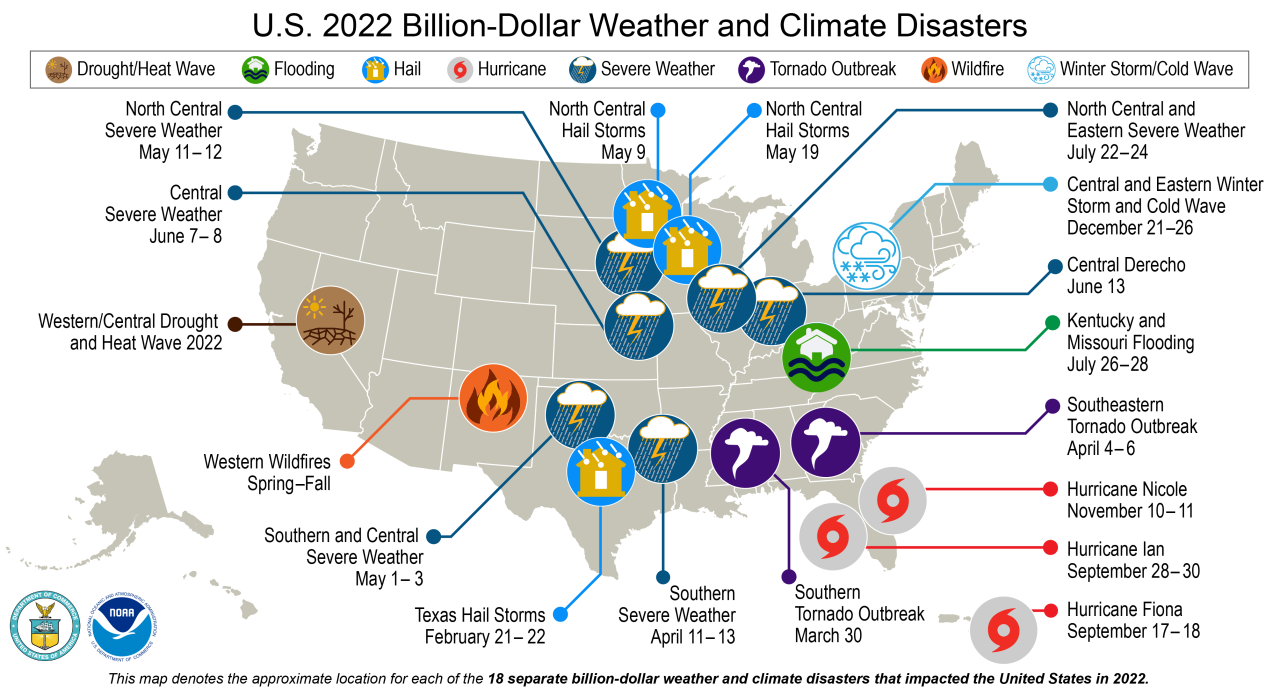 2022 billion dollar disaster map