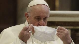 'We're working on it:' Pope's COVID advisers and the mask