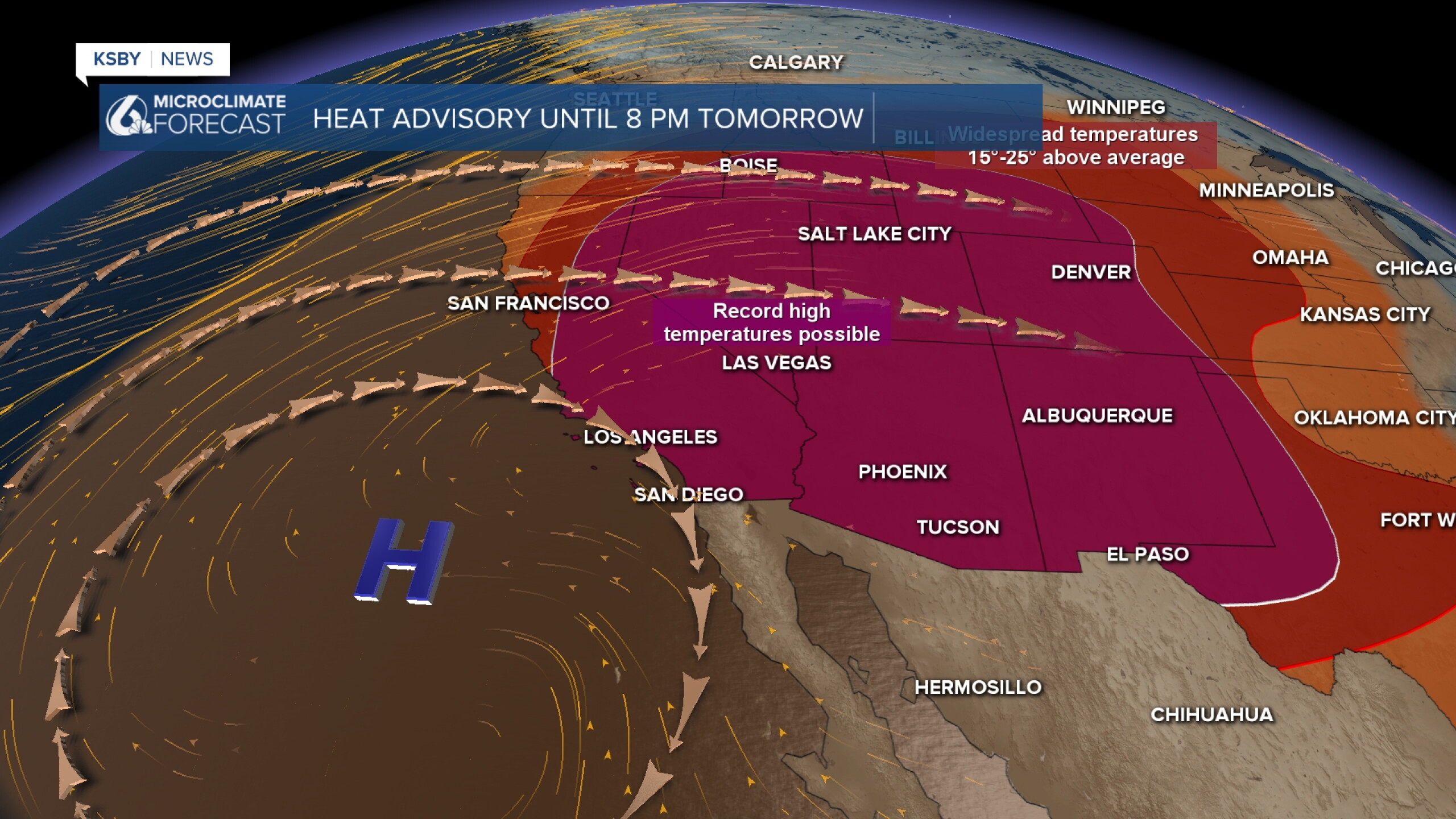 Record Heat again on the Central Coast, with more records expected Tuesday