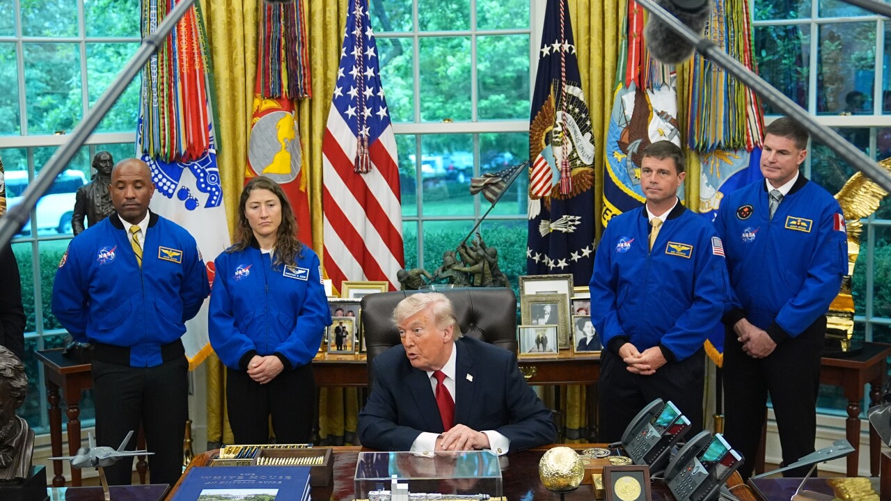 APTOPIX Trump NASA Artemis Moonshot