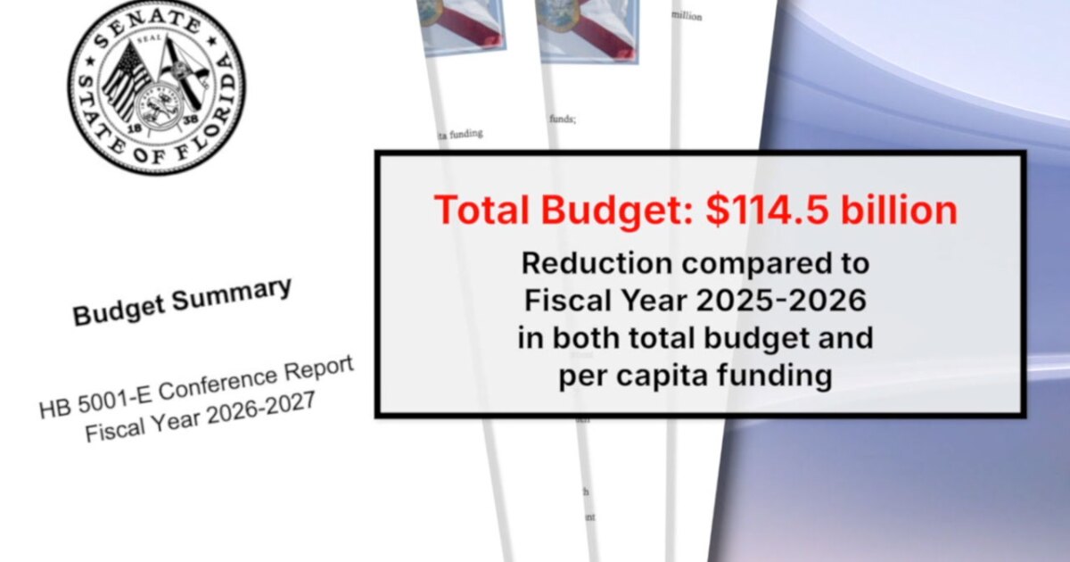 Florida lawmakers finalize $114.5B budget, setting up Friday vote