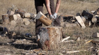 Chopping wood