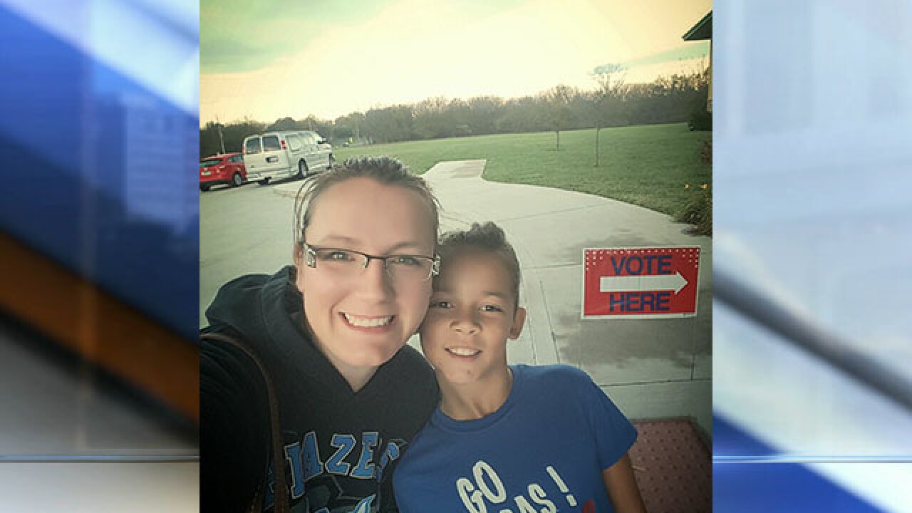 KC voters show off their 'I voted' stickers