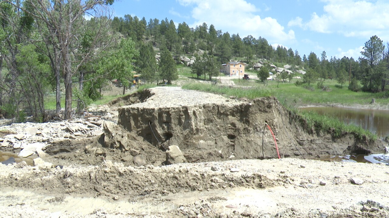 'We're locked in': Roundup road washed away, leaves many stranded