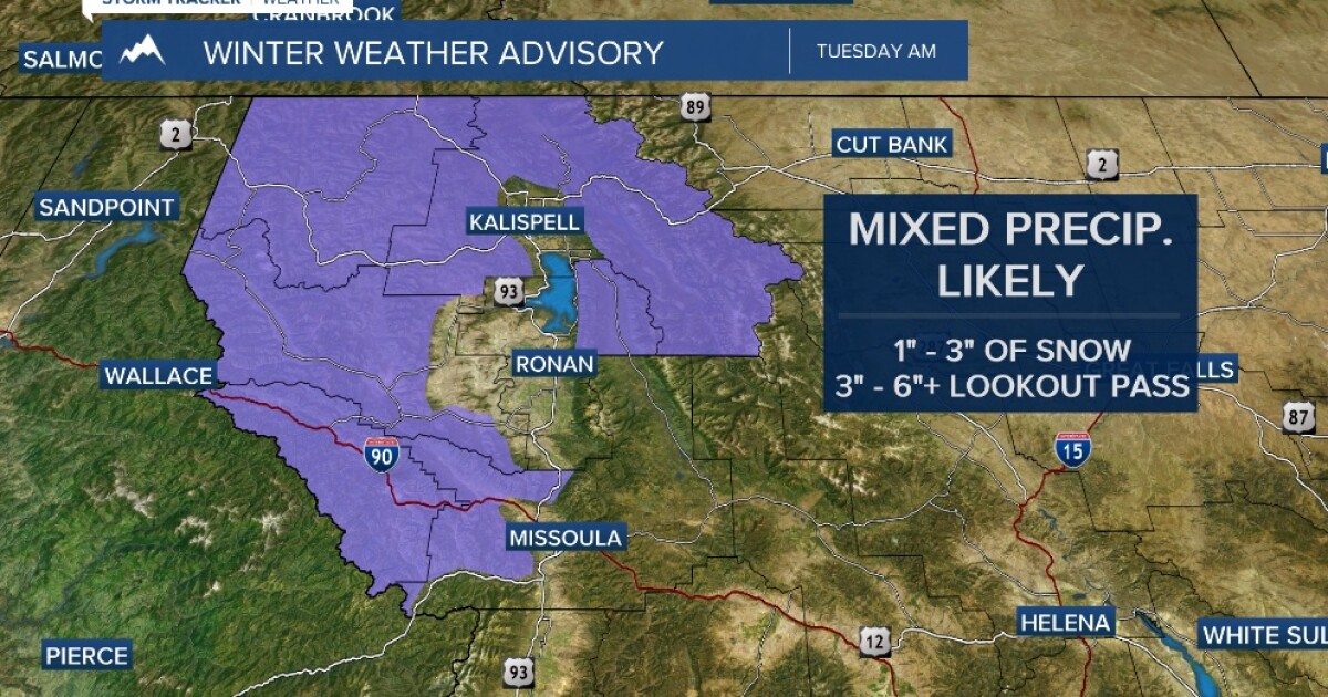 Active weather on the way for Western Montana