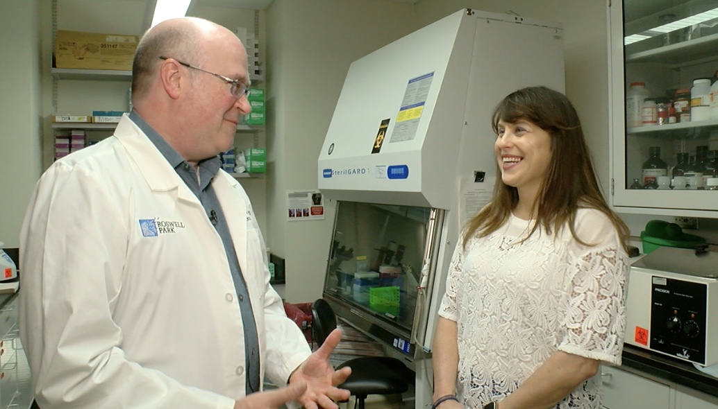Casucci in a Roswell Park lab