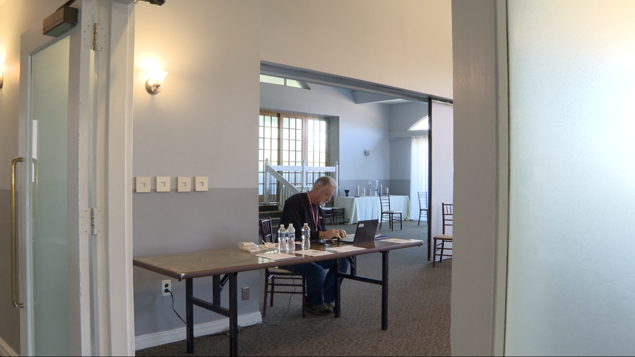 Ned Worman working at a blood drive