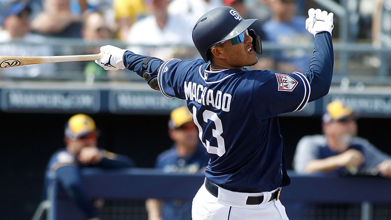 Stubhub report Manny Machado signing a home run for Padres ticket and