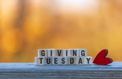 Giving,Tuesday,Text,On,Wood,Blocks,With,Red,Heart,Golden