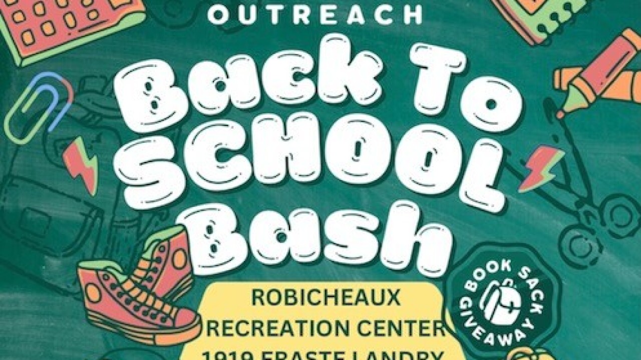 Back to School Bash for kids of the incarcerated coming to Robicheaux Center