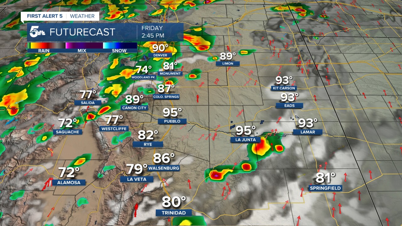 Scattered showers and thunderstorms again possible this afternoon