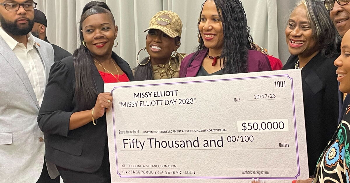Missy Elliott donates $50,000 to Portsmouth Redevelopment & Housing Authority - Vimarsana News