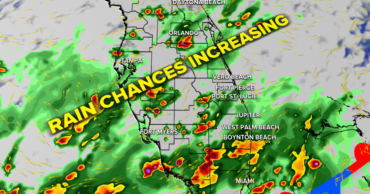 FORECAST: Increased rain chances for the rest of the week