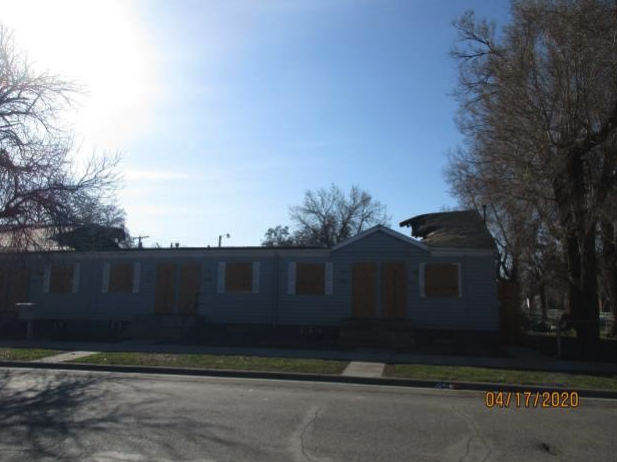 Demolished apartment building