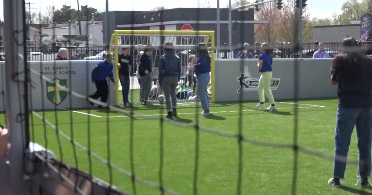 St. Mary's debuts mini-pitch urban soccer field to add green space for students