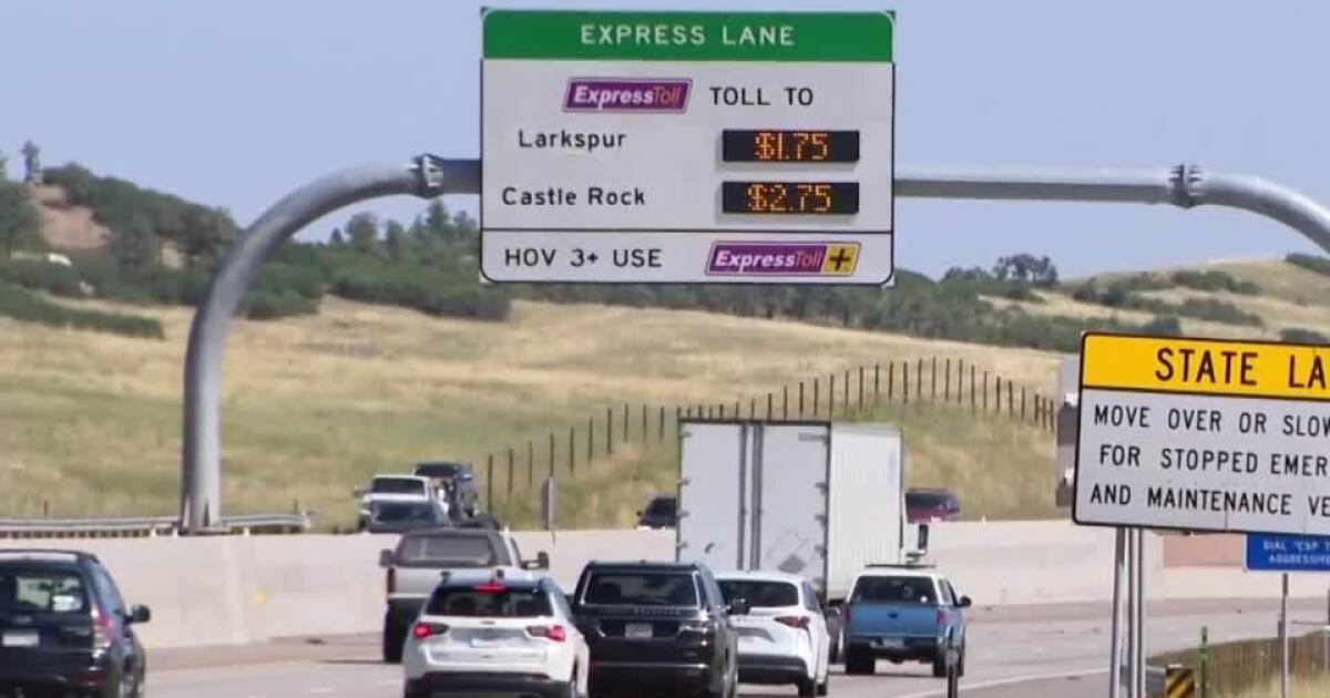 Tolls for the express lane of the I-25 South Gap will start Jan. 17