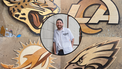 MKE artist at NFL draft 