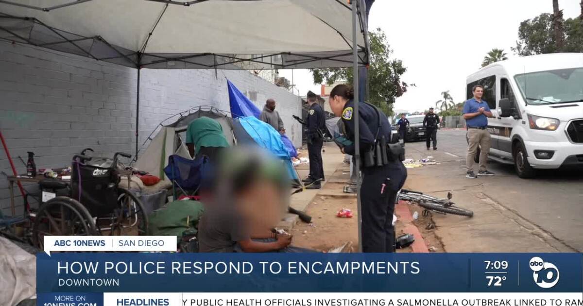 San Diego police use 'progressive steps' to address homeless encampments in downtown neighborhoods