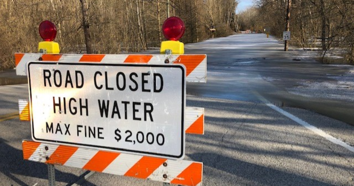 These roads are closed due to high water