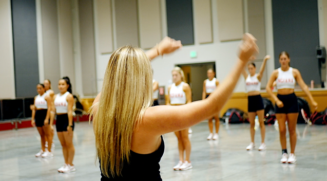 Brookelyn Wood goes over choreography