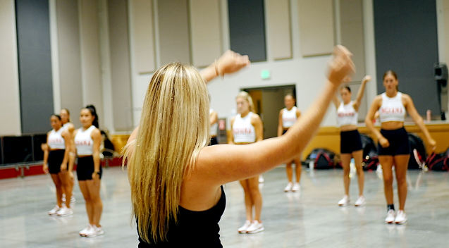 Brookelyn Wood goes over choreography 