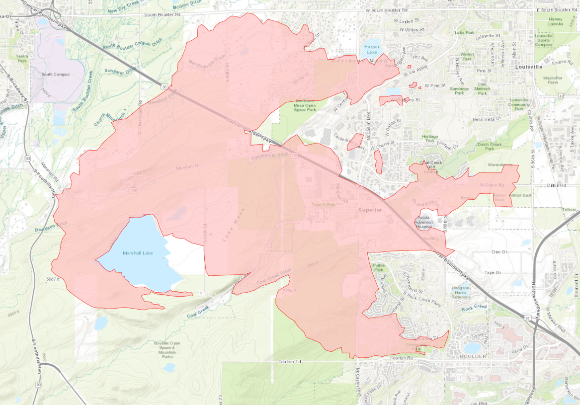 Marshall Fire perimeter