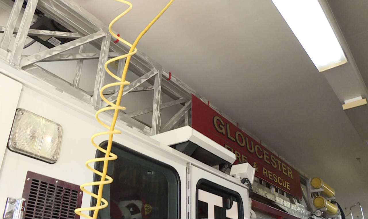 Tight space between fire engine ceiling
