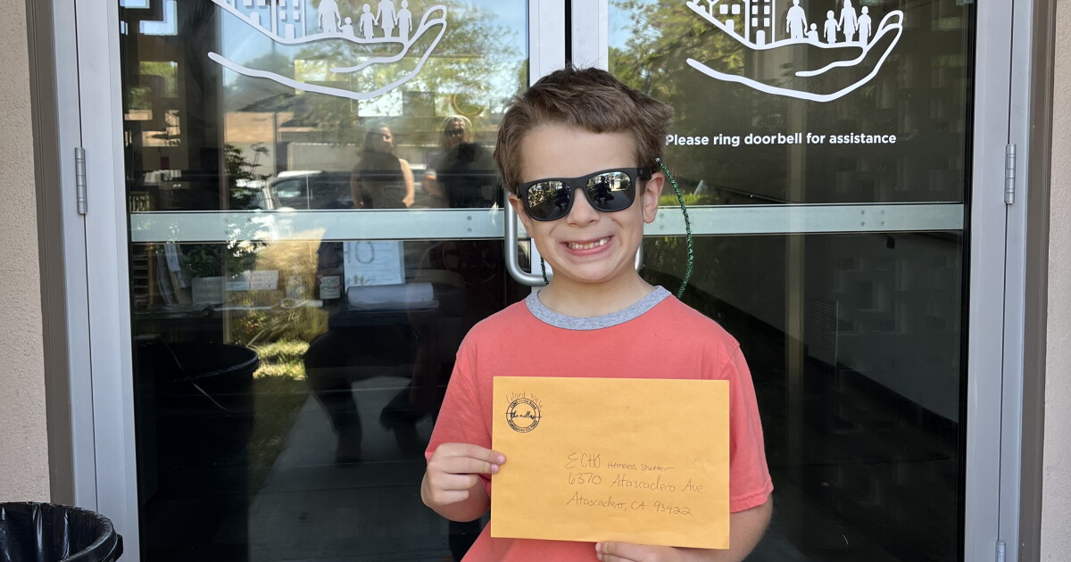 Atascadero second grader donates earnings to local homeless organization - Vimarsana News