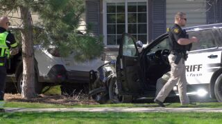 Chase ends after vehicle crashes in a residential area in Missoula