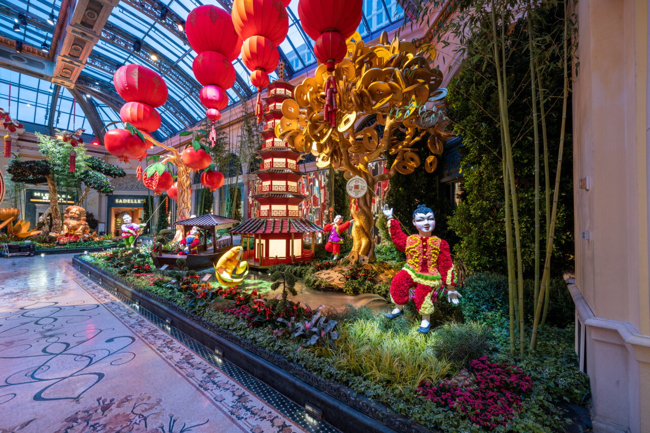 Year of the Rabbit display at Bellagio Conservatory
